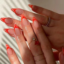 24pcs French White Spot Seamless Removable Nails Capsule Full Cover Waterproof Nails Set Press On Nail