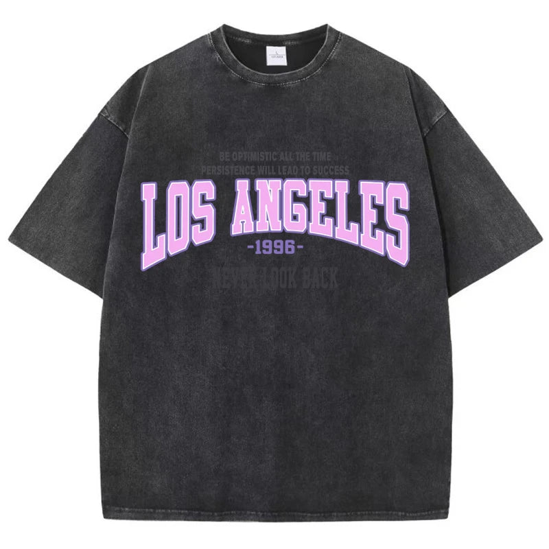 Womans T-Shirts Loose Tees Los Angeles Short Sleeve Summer Street Female Clothes