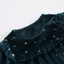 Christmas Dress for Girls Long Sleeve Baby Red Dresses Sisters Velvet Princess Clothes Cotton Sundress Kid Spanish