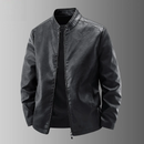 Autumn winter Jacket Men Light Luxury Casual Fit Slim Baseball Clothes Man Trendy Motorcycle Leather Coat