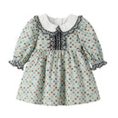 Kids Girl Flower Fashion Dress for Spring Infant Girls Collar Dresses Children Clothes Outfit Toddlers Vacation