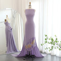 Elegant Coral Pink Scalloped Butterfly Beaded Evening Dress Women Wedding Party Dress