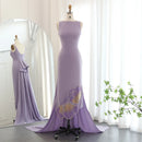 Elegant Coral Pink Scalloped Butterfly Beaded Evening Dress Women Wedding Party Dress