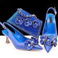 Women's Pointed Toe Shoes and Bag Flower Decoration Simple and Elegant Party Style Suitable for Party and Daily Use