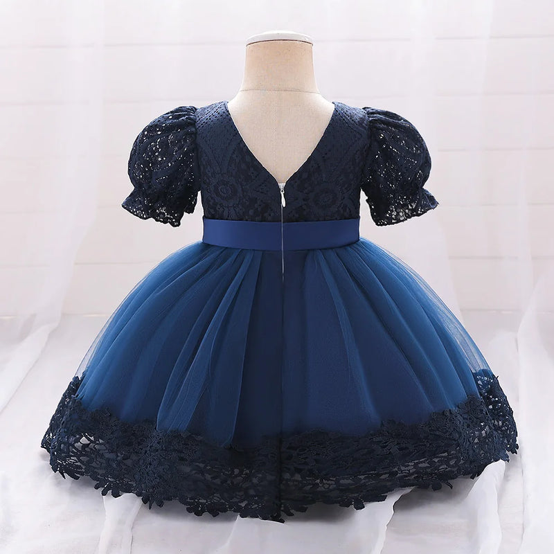 Toddler Baby Girls Party Dresses Bow Birthday Evening Flower Princess Prom Gown Kids Dress for Girls Wedding Clothes