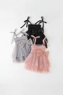 Baby Girl Clothes Bow Tie Decoration Sling Baby Girl Dress Birthday Princess Puffy Dresses