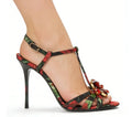 Summer Women's Elegant Satin Sandals Crystal Design Lady High Heels