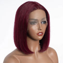Short Straight Bob Middle Part Lace Front Human Hair Wigs For Women Hair Glueless Wigs