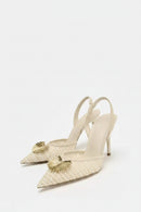 Elegant Women Pumps Slingbacks High Heels for Ladies Women Designer Shoes