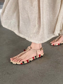 Summer Shoes Wedges Low Heels Emboridery Sweet Gladiator Flip Flops Elegant Women Sandals