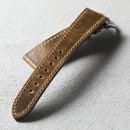 Handmade soft top strap 18 19 20 21 22MM light brown genuine leather bracelet