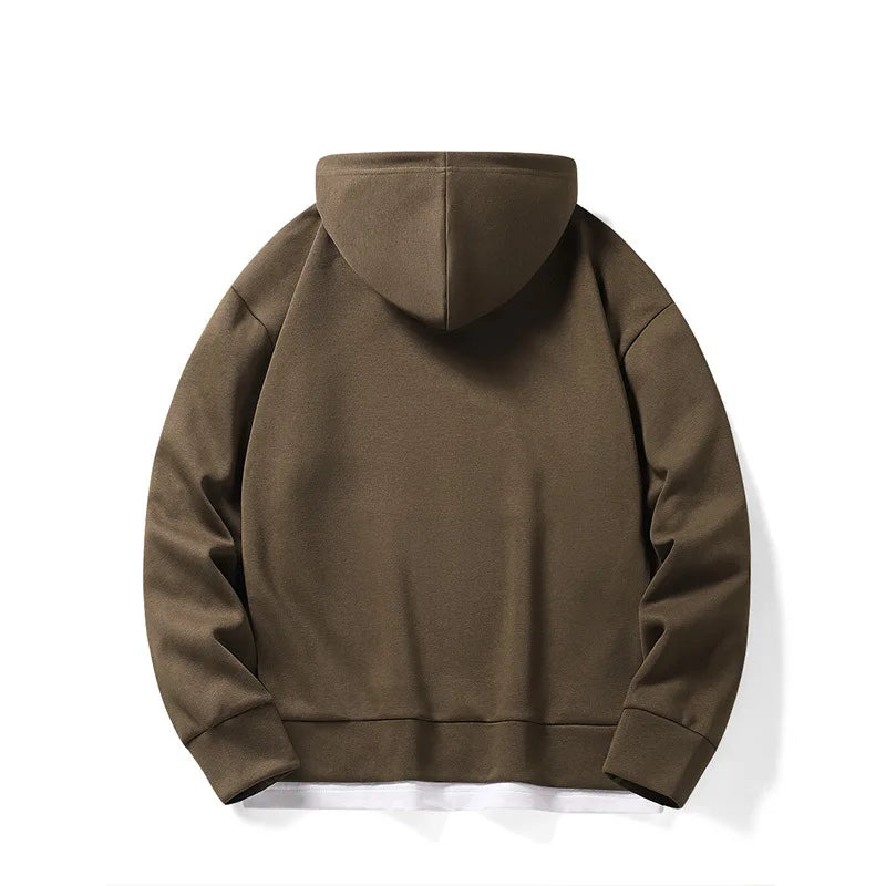 Spring Smooth-plate Hooded Men's Autumn Flow Oversized Pullover