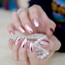 Nails Oval Metallic Quality Glamour Nail Art Designed Tips