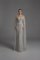Tassel Sleeveless Evening Dress Boat Neck Mermaid Celebrity Gowns Classic Dresses