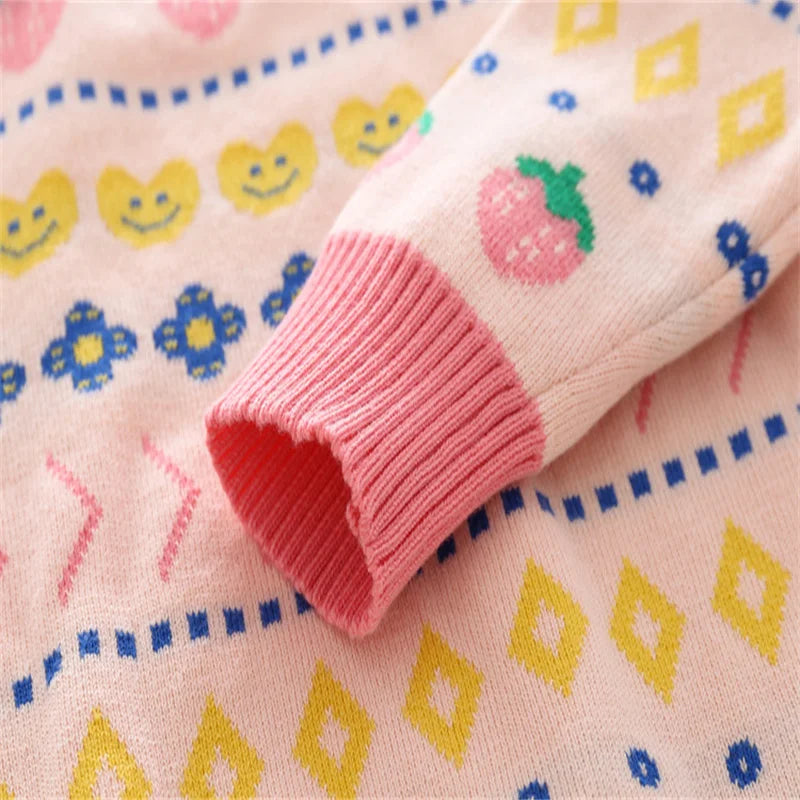 Girls Sweaters For Autumn Winter Strawberry Cute Children's Sweatshirts