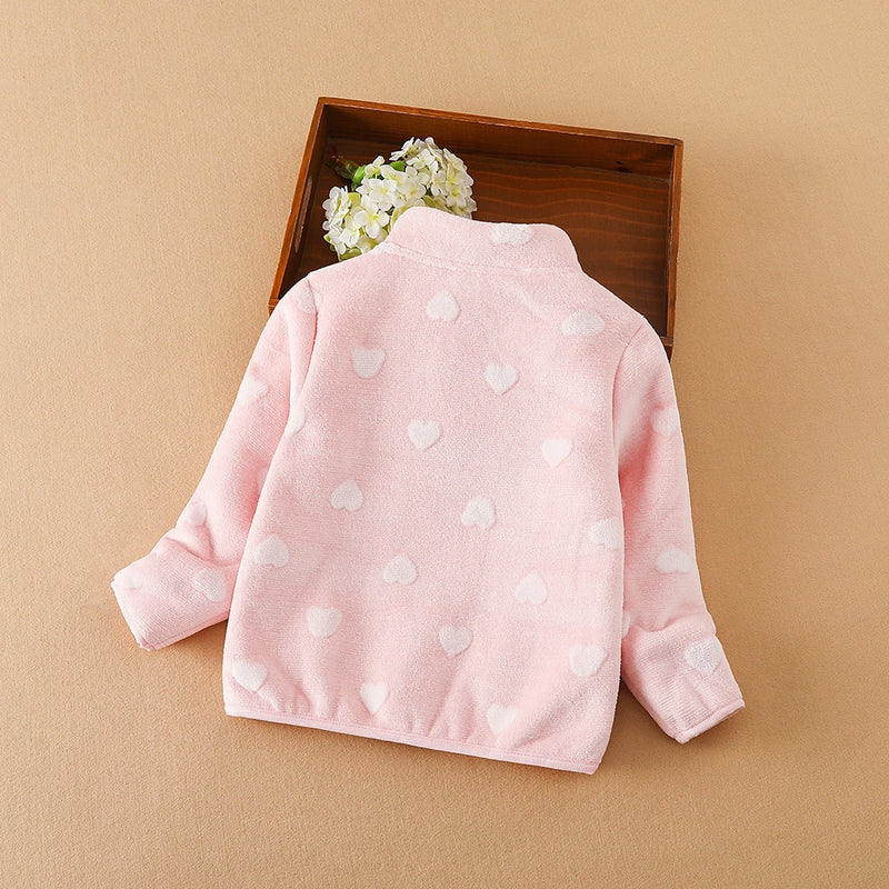 Kids Girls Jacket Autumn Winter Warm Coat For Baby Girls Cute Outwear Children's Clothing