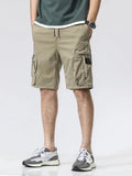 Summer Cargo Shorts Men Streetwear Short Male Straight Cotton Casual Shorts