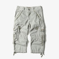 Light gray cargo shorts on a white background, Obroi