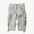 Light gray cargo shorts on a white background, Obroi