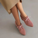 Women Pumps Round Toe Block Heels Flock Suede Office Lady Casual Female Shoes