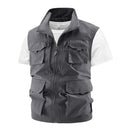 Male Casual Vest Waistcoat Men Outdoor Cargo Breathable Vest Men Pocket Vest Coat