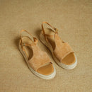 Genuine Leather Sandals Women Shoes Wedges Heels Summer Sandals Casual Shoes Ladies