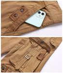 Cotton Cargo Pants Men Casual Straight Solid Trousers Military Tactical Sports Pants Jogging