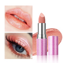 Shimmer Glitter Lipstick, Moisturizing Waterproof Lip Color in Brown and Purple