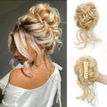 Curly Claw Clip Hair Bun Extension Synthetic Hairpiece for Women Mixing Wavy Chignon Ponytail for Daily Wear