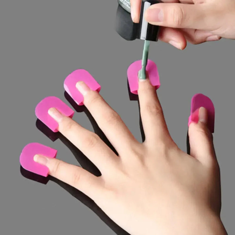 26pcs/set 10 Sizes G Curve Shape Varnish Shield Nail Protector Finger Cover Spill-Proof Stickers Manicure Nail Art Tools