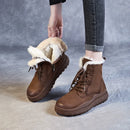 Woman Autumn Booties Motorcycle Spring Ankle Boots Platform Wedge Flats Shoes