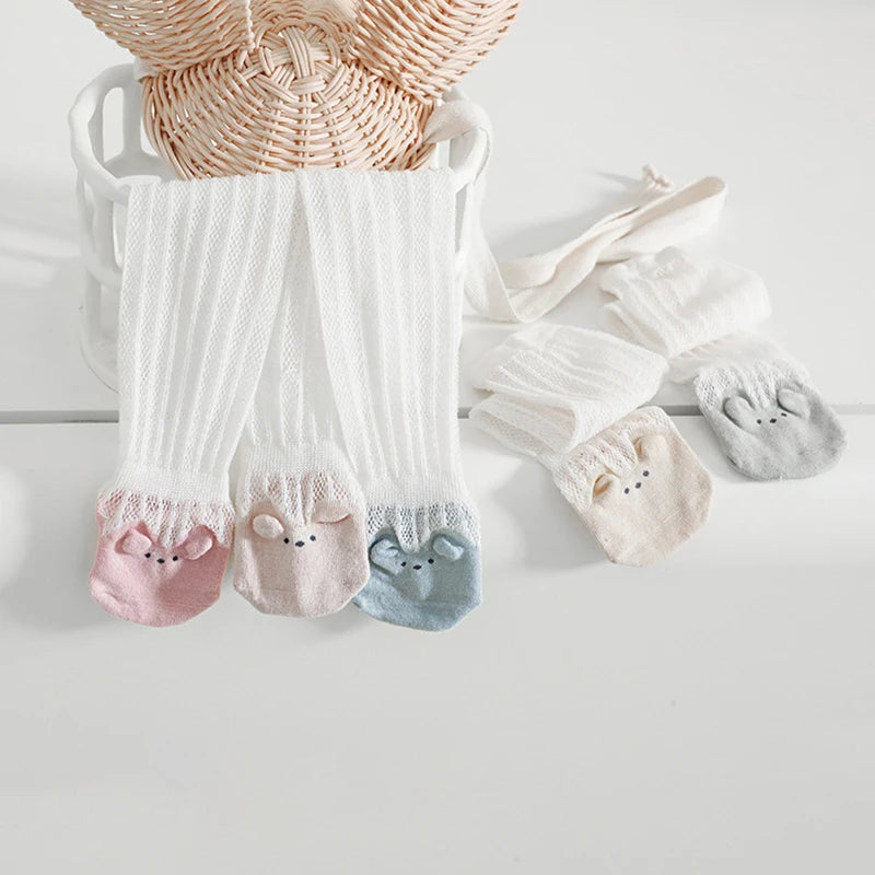 0-3Years Summer Girls Sock Cotton Knee High Socks For Girls Soft Breathable Newborn Baby Boys Mesh Sock Long Children Sock