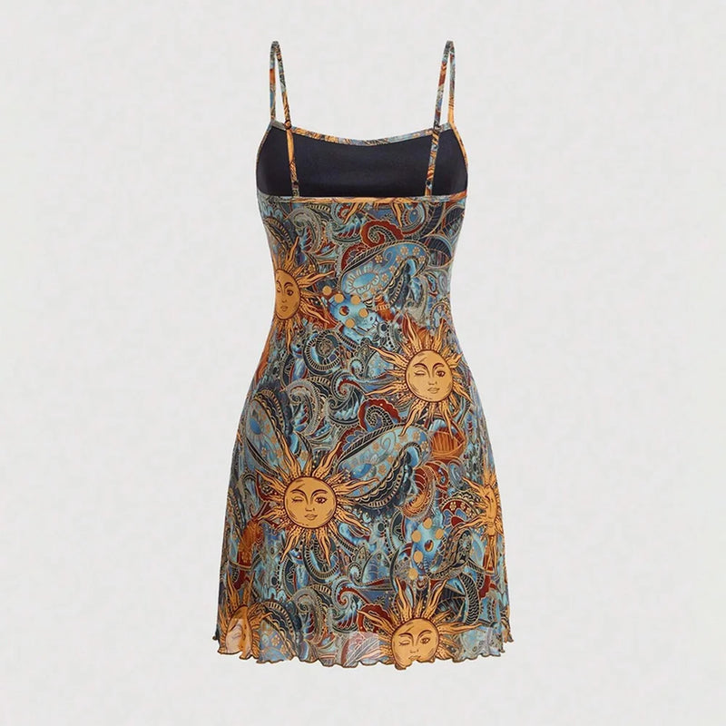 Dreeses Summer Design Sleeveless Square Neck Mini Casual Cami Dresses For Women