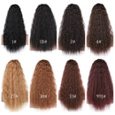 Drawstring Clips In Hairpiece Ponytail Kinky Water Curly Hair Extensions For Women