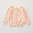 Autumn Children's Thin Knitted Sweater Cardigan Girl Breathable Soft Coats Toddler