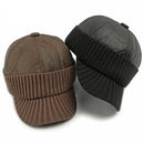 Leather Cap Thick Warm Winter Baseball Cap Men Baseball Hats Snapback Earflap Cap Hats with Ear Flap