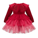 Kid Princess Dress Girl Winter Party Clothes Girls Christmas Carnival Costume Christmas for Baby Girls Dress Lace Toddler