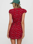 Summer Mini Dress For Women Short Dresses Woman Party Dress Floral Vacation Beach Outfit