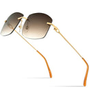 Rimless Sunglasses Design Frameless Oversize Square Luxury Sun Glasses