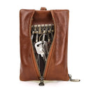 Genuine Leather Zipper Coin Wallets for Women Mini Coin Purse Key Organizer