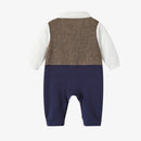 Boy Clothes Toddler Baby Boys Bow Tie Gentleman Jumpsuit Bodysuits Newborn Clothing Rompers Autumn Spring Outfits Babysuits