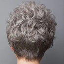 Gray natural curly wig suitable for women's daily style and as a wig