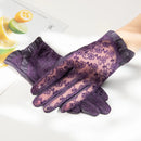 Leather Gloves Female Summer Locomotive Sunscreen Lace Spring Autumn Thin Women Gloves