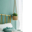 Handwoven Hanging Planter Plant Basket With Jute Cotton Cord Indoor Flower Pot Macrame Storage Organizer Home Decor
