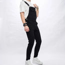 Autumn Stylish Men Simple Solid color Slim Bib Overalls Jumpsuits jeans Streetwear Male Strap Jeans