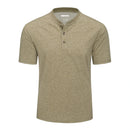 Men's Henley T-shirt Cotton Blend Summer Short Sleeve Front Placket Tee Shirt
