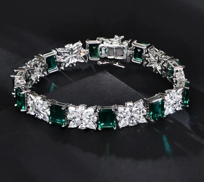 Sapphire Bracelets Charms Sterling Silver Created Sapphire Bracelet For Women Jewellery