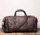 Vintage genuine leather men's portable travel bag single shoulder crossbody bag large capacity frosted leather