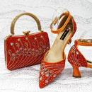 Elegant Design Pointy Heels with Rhinestone-Embellished Laurel Shape - Comfortable & Durable for Every Occasion