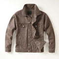 Spring and Autumn Retro Denim Cargo Jacket Men's Washed Casual